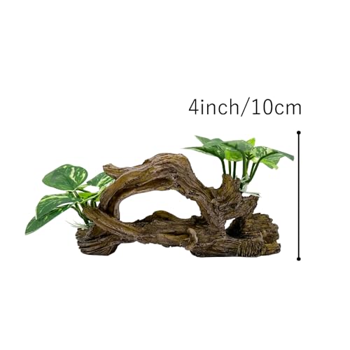 Fish Tank Decorations Aquarium Decor Ornaments Betta Silk Leaf pad Hammock Artifical Driftwood Cave Goldfish Bowl Accessories (Type-E) - color: Type-e