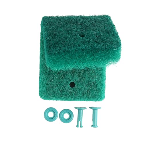 Aquarium Algae Scraper, Double Sided Sponge Brush Cleaner Long Handle Fish Tank Scrubber Sponge Scrubber Cleaner with Hanging Holes(green)