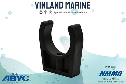 Vinland Marine Boat Stowage Clip for Ø1, Ø1-1/4, Ø1-1/2, Fishing Tool Holder, Fishing Rod Holder Clips, Boat Hook Holder Boat Ladder Clip Boat Paddle Holder Boat Tool Holder - size: For Ø1-3/4"