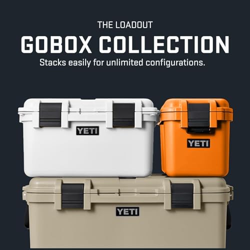 YETI LoadOut GoBox Collection, Divided Waterproof Cargo Case, Dry Box, Camera Case, Fishing Tackle Box - color: Tan, size: GoBox 1