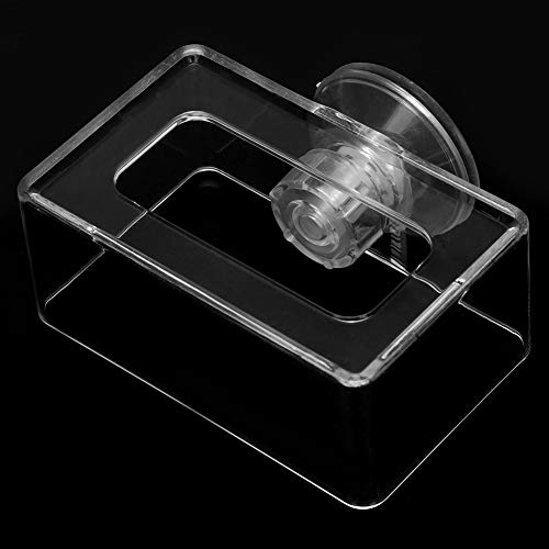 KIMISS Acrylic Simple Installation Fish Food Feeder Feeding Ring for Fish Aquarium with Suction Cup Acrylic Simple Installation (24x17x18cm / 9.4x6.7x7.1in) - size: 24x17x18cm / 9.4x6.7x7.1in