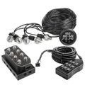 12V Solenoid Valve Air Ride Suspension manifold 8-Valve With 5M 9-switch Wired Remote Controller, equipped with five display air pressure gauge white - color: 5M-Control&White Gauge
