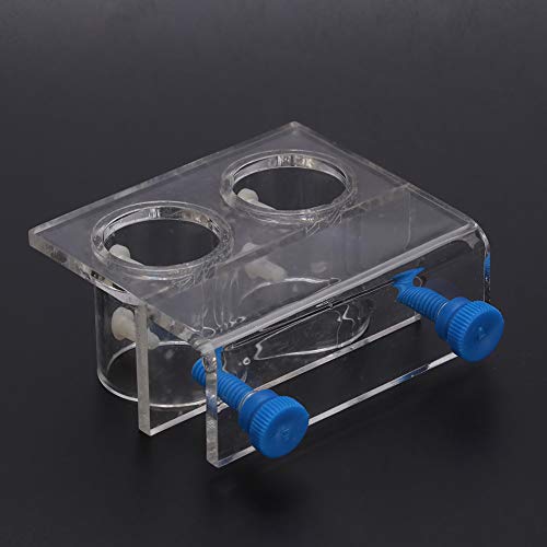Transparent Acrylic Water Tube Fixture, Soft Pipe Holder for Fish Tank Aquarium, Durable Tube Organizer with Screws for Tubes Under 2.5cm, Keeps Aquarium Tidy and Secure (Double Hole) - size: Double Hole