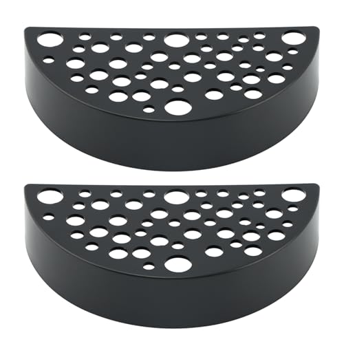Shrimp Cave Hideouts 2 Pack, Aquarium Hiding Spots for Shrimp Tanks, 4.65 in Diameter x 2.59 in Tall, Aquarium Safe Plastic, Black Tunnel Hideout for Breeding and Molting