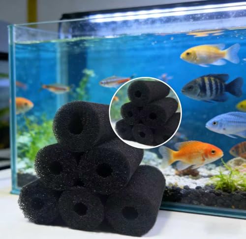 5.9″ Big Prefilter Sponge Foam Replacement Filtration Kit for Pond Aquarium Fish Tank (Black,Compressed) - color: Black,Compressed