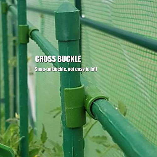 Orgrimmar 50PCS Connector Clip Set for 11mm Plant Trellis Gardening Stakes | Include A-Type Connecting Pipe, Joint Buckle Clip, Universal Buckle