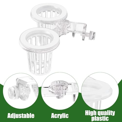 Sturdy Aquarium Plant Holder, Acrylic Adjustable Clear Aquarium Plant Holder Premium Aquarium Planter Cups for Aquarium Aquascape Cultivation Decoration - color: Fixed Type Double Cup