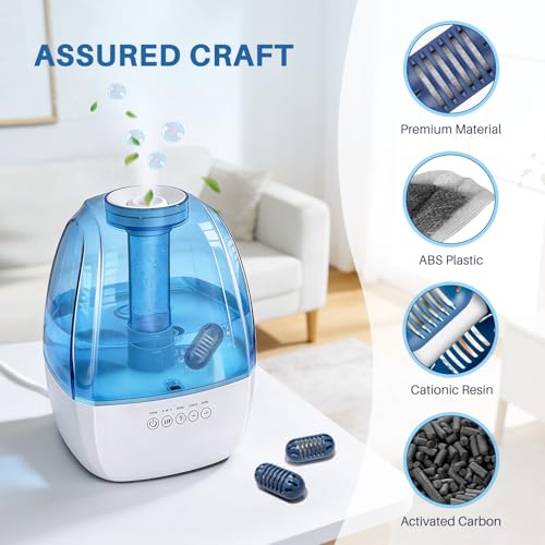 12- Pack Demineralization Cartridge for Humidifier | Compatible with HoMedics Ultrasonic Humidifier and Most Humidifiers, Prevent Hard Water Build-Up, Reduces White Dust, Purifies Water, Part UHE-HDC4 - color: Demineralization Cartridge-12 Pack