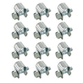 12pcs Gas Line Clamp(6-8mm), Zinc Plated Mini Fuel Hose Clamp Adjustable Tube Clamp for Pipe Fuel Line - size: 6-8mm