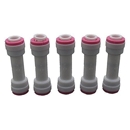 Malida 1/4" RO Water Tube Fitting Check Valve,Straight Quick Push to Connect Check Valve,for Ro Water Systems,Water Purifier, Pack of 5