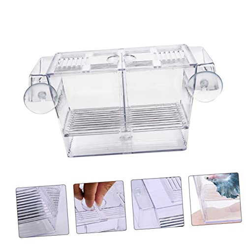 Kisangel Aquarium Fish Breeding Box Floating Fish Observation Tank Fry Incubation Container Suction Cup