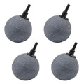 4 Pack 2 Inch Aquarium Air Stone Balls Premium Porous Airstones for Fish Tanks, Ponds & Hydroponics Long-Lasting Oxygen Diffuser with Fine Bubbles, Sinks & Won’t Float (3/16" or 3/8" Tubing)