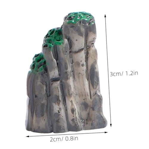 Milisten 6pcs Miniature Rockery Decor Artificial Rockery Figurines for Aquarium and Garden Realistic Micro Landscape Ornaments Safe for Fish and Water Quality