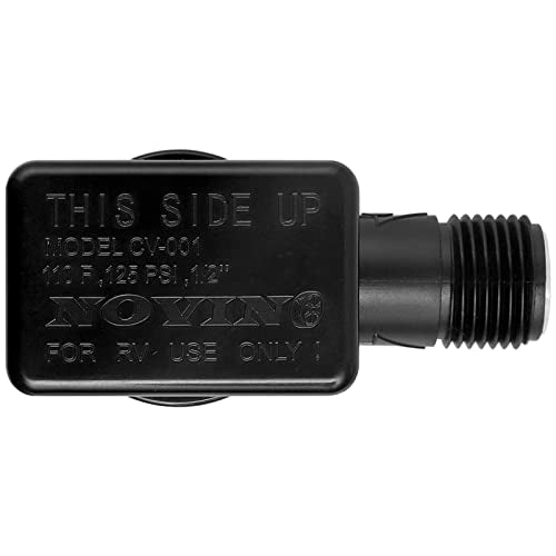 RV Vacuum Breaker Check Valve,Camper RV Black Tank Flush Check Valve,Replace Leak Vacuum Breaker on Black Tank System Loud Noise & Wet Floor,Camper Backflow Preventer Improve Freshwater 571-VAC-CHK-A - color: Black