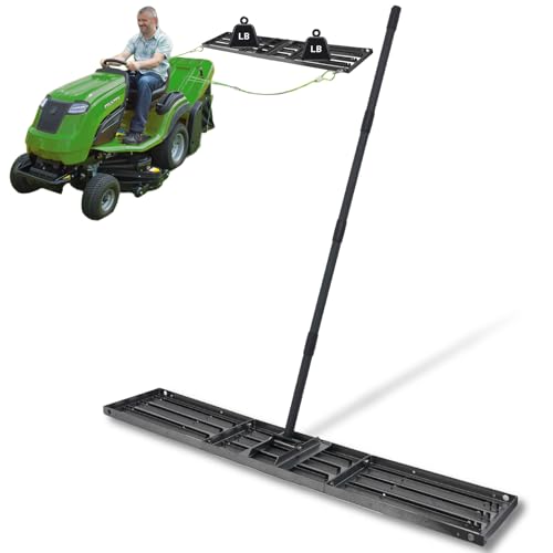Lawn Leveling Rake 51"x10",Lawn Leveling Tool with 68" Long Adjustable Stainless Steel Handle for Leveling Soil,Grass,Sand or Dirt,Heavy Duty Lawn Leveler for Backyard,Garden,Golf Course,Farm,Pasture - style: 51"x10"