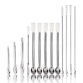 15PCS Stainless Steel Micro Scoop Set, 22cm Lab Sampling Spoon