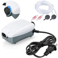 Dual Outlet Aquarium Electric Air Pump, Whisper Adjustable Fish Tank Aerator, Quiet Oxygen Pump with Accessories for 20 to 100 Gallon