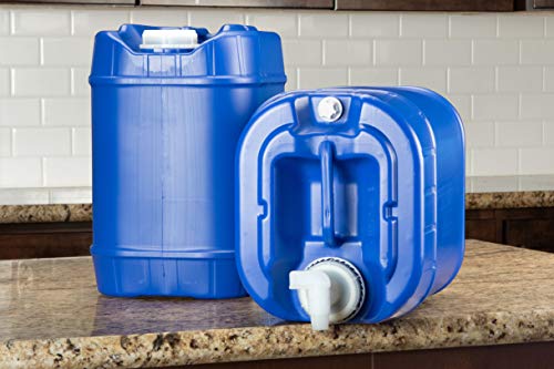 Legacy Food Storage Emergency Water Storage Containers, Long Term 5 Gallon Water Tank - 2 Stackable Food Grade Tanks Included, for Camping, Prepping, Survival - 10 Gallon Total Capacity - size: 2 Tanks (10 Gallons), style: Without Water Treatment