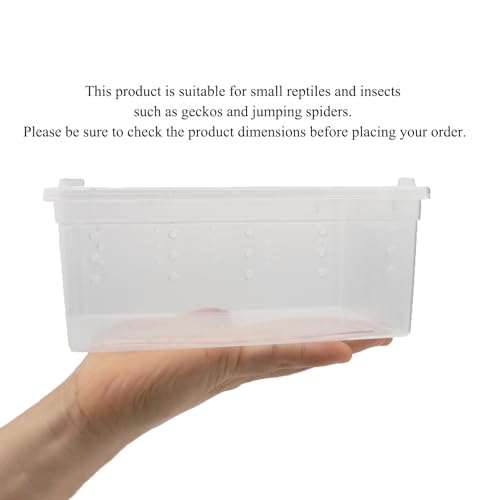 Hypeety Small Reptile Breeding Box for Reptiles Small Snake Turtle Spiders Geckos Frogs Breeding Box Case Feeding Hatching Container Reptile Tank Terrarium