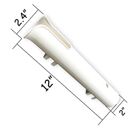 TIHOOD 2PCS Tube Rod Rack - Replacement Parts and Accessories for Tournament, Deep Sea and Trolling Fishing Rod Holder with Screws - color: White