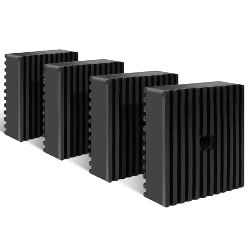 4-Pack Anti-Vibration Rubber Pads, Shock pad, 4x4x1.2 inches, for Air Compressos, Conditioner, Treadmill, HVAC Washer Dryer