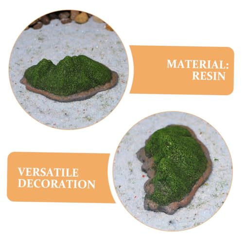 2pcs Miniature Island Sculpture Resin Simulation Island Figurines for Aquariums Flower Pots and Garden Decor Creative Micro Landscape Accessories