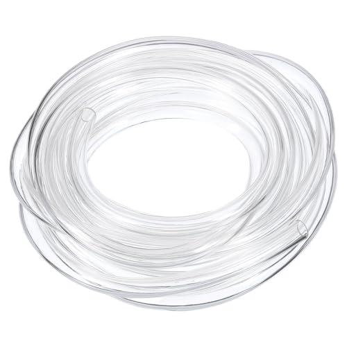 uxcell PVC Tubing, 7.5mm ID x 10mm OD - 13 Feet Long Clear Vinyl Water Pipe, Lightweight Plastic Flexible Water Pipe for Aquaponics, Air Hose, Irrigation