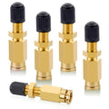 5 Packs 1/4" Air Value Inflation Schrader Valve, Schrader Valve Adapter with Push to Connect Button for 1/4" OD Air Hose Fittings for Semi Trucks Trailers - size: 1/4" OD 5PCS, style: Schrader Valve