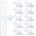 LINLAN Aquarium 10 Pieces Divider Suction Cup Clips, Glass Fixing Clips, Plastic Mesh Board Isolation Holders for Fish Tank (White-Translucent) - color: White-Translucent