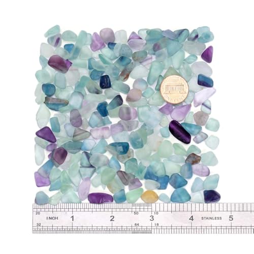 WAYBER Decorative Crystal Pebbles, 1 Lb/460g (Fill 0.9 Cup) Natural Quartz Stones Aquarium Gravel Sea Glass Rock Sand for Fish Turtle Tank/Air Plants Decoration - color: Multicolored, size: 1 Pound