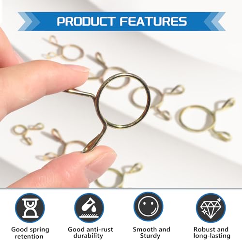 15Values Spring Hose Clamps Assortment Kit 5mm 6mm 7mm 8mm 9mm 10mm 11mm 12mm 13mm 14mm 15mm 16mm 17mm 18mm 20mm Spring Clips Clamp - size: Spring Hose Clamps 125pcs