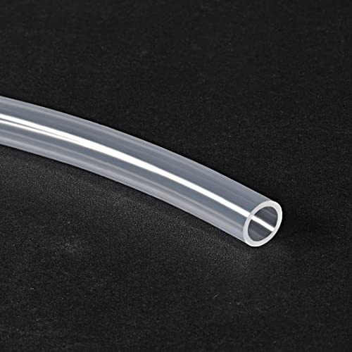 uxcell Silicone Tubing 3/8"(9mm) ID X 1/2"(13mm) OD 6.6ft(2m) Silicone Rubber Tube Air Hose Pipe for Pump Transfer Clear - size: 9mm x 13mm