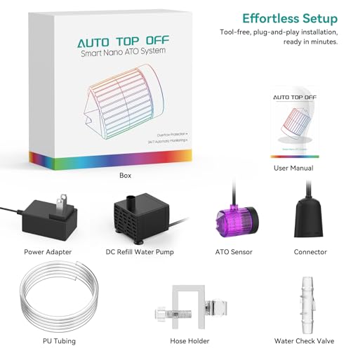 Auto Top Off System ATO Saltwater Aquarium,Water Top Off System for Aquarium,Reef Tank＆Fish Tank- Purple - color: Purple