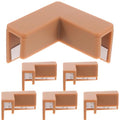 BESPORTBLE 6pcs Brown Medium Silicone Corner Protectors for Aquarium and Pet Carrier, Soft Furniture Edge Bumpers for Safety and Anti-Collision Table Guards