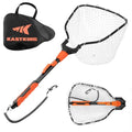 KastKing Titanet Fishing Net, Durable Aluminum Handle, Non-Slip Hi-Vis Grip, Compact Bag & Lanyard, Ideal for Kayak, Lake, Fly, or River Fishing, 2 Net Options - size: 32" Total Length (Fixed Handle), style: Silicone Net