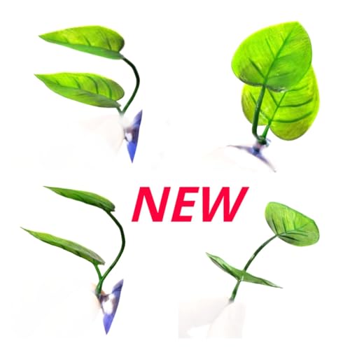 Aqua Betta Fish Leaf Soft Bed Simulating The Natural Habitat for Betta Spawning Grounds Breeding Resting Bed Plastic Suction Cup (2pcs) - size: 2pcs