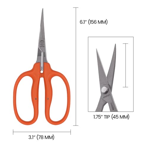 Zenport ZS420SR Curved Zen Masa Trim Scissors with Flourine Coating