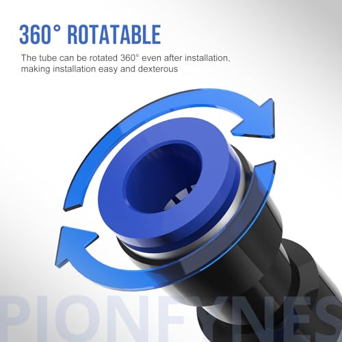 12PCS Straight Push Connectors Quick Release Plastic Push to Connect Fittings 1/2" inch Quick Connect Air Hose Fittings (1/2'', Blue) - size: 1/2'' 12PCS