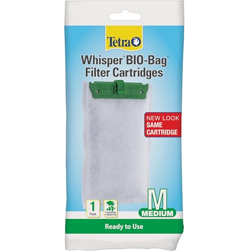Tetra Whisper Bio-Bag Medium Filter Cartridge for Aquariums, 1 Count, Ready to Use, Fits Tetra Whisper Fish Tank Filters 5-10 Gal, PF-10, IQ 10 - size: 1 Count, style: Standard