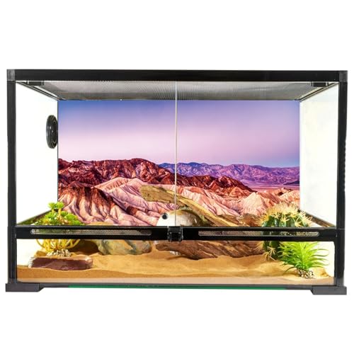 YongFoto Reptile Terrarium Background 30x12 inch Reptile Tank Background Desert Rocky Bush Thorns Western Wilderness Reptile Habitat Background Bearded Dragon Fish Tank Aquarium Background Backdrop - color: Purple, size: 30 x 12 in