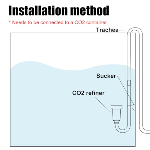 DONGKER Aquarium CO2 Diffuser,Acrylic Hanging CO2 Atomizer with Suction Cups & Bubbler Counting Function for 4mm/0.16" I.D. CO2 Tube