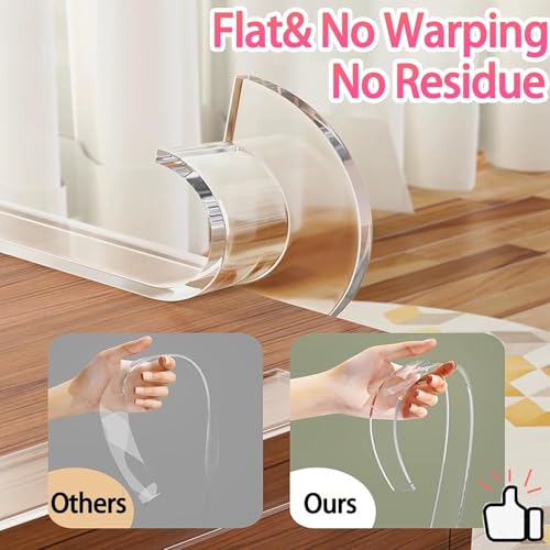 Clear Edge Protector & Corner Guards, 1.2in（W x 13.2FT(L),Baby Proof Corner Protectors for Furniture, Table Bumper for Baby Safety, Sharp Edge Protector for Drawers, Tables, Cabinets - size: 1.2inX13.2FT