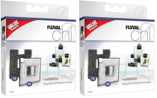 Fluval A1426 Chi I/II Filter Foam/Pad Combo Pack (Replaces A1421) (Pack of 2) - size: 4 Piece Set (Pack of 2)