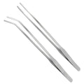Straight and Bend Stainless Steel Super Thick Tweezers Set,Pliers Aquarium Tool Fish Tank Aquatic Plants Forceps Clip (10.5")