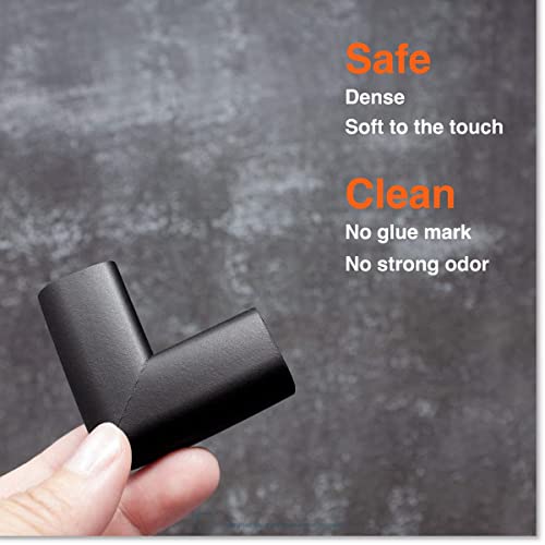 Roving Cove Slimfit Corner Edge Protector for Baby Proofing (Small 15ft Edge 4 Corners), Furniture Safety Bumper Guard, Soft NBR Rubber Foam, 3M Adhesive, Onyx Black - color: Onyx Black, size: Small 15 feet