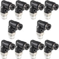1/8 Air hose fittings, Air fittings Male Elbow 1/8 Inch Tube OD x 1/8 NPT Thread Push to Connect Fitting, PL-1/8-N1 (Pack of 10) (1/8-1/8) - size: OD 1/8 - NPT 1/8