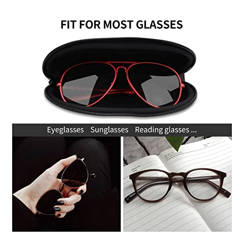 Coral Reef Fish Aquarium Glasses Case with Carabiner Ultra Light Neoprene Zipper Eyeglass Case Portable Sunglasses Soft Case