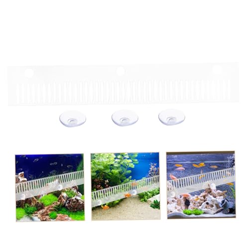 Aquarium Overflow Comb Transparent Fish Comb for Fish Separation Avoids Overflow Easy Installation Lightweight Suitable for Interconnected Aquariums Cups