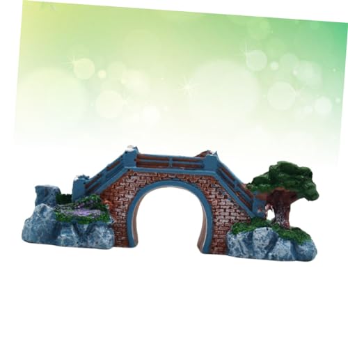 FOMIYES Realistic Resin Bridge for Aquarium Fish Tank Ornament Sturdy Elegant Easy to Clean for Both Freshwater Saltwater