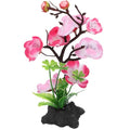 Luxshiny Artificial Cherry Blossom Trees with Base Artificial Fish Tank Plants with Rock Sushi Plate Japanese Restaurant Decor